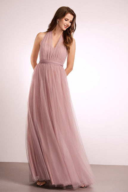 Robe Demoiselle D'Honneur Rose Brumeuse - gallery 3