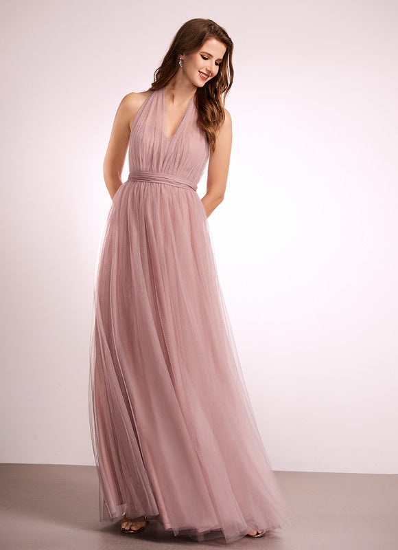 Robe Demoiselle D'Honneur Rose Brumeuse - gallery 3