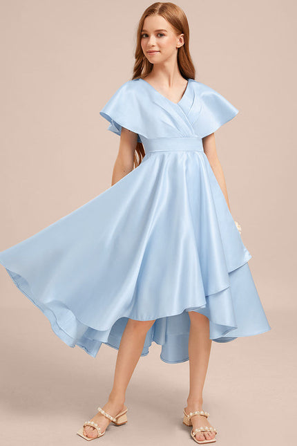 Robe Demoiselle D'Honneur Asymétrique Marine - gallery 2