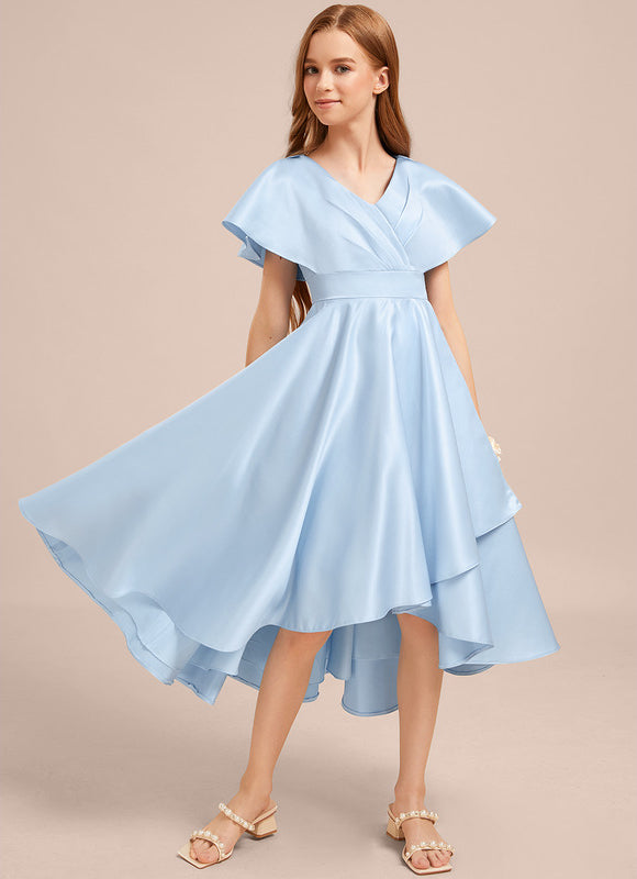 Robe Demoiselle D'Honneur Asymétrique Marine - gallery 2