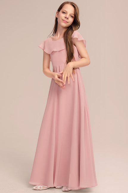 Robe Demoiselle D'Honneur Volante Prune - gallery 2