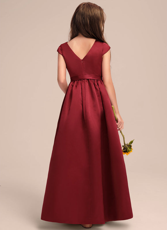 Robe Demoiselle D'Honneur Satinée Junior - gallery 3