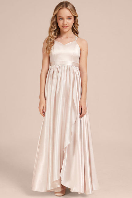 Robe Demoiselle D'Honneur Satin Émeraude Chic - gallery 1