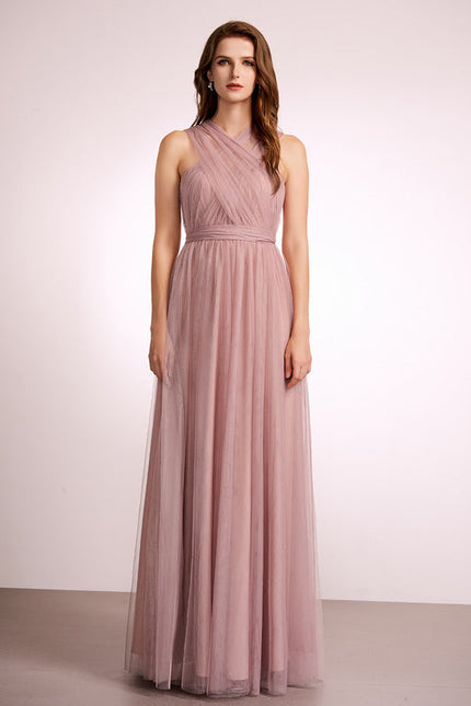 Robe Demoiselle D'Honneur Rose Brumeuse - gallery 9