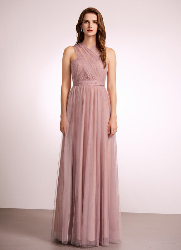 Robe Demoiselle D'Honneur Rose Brumeuse - gallery 9