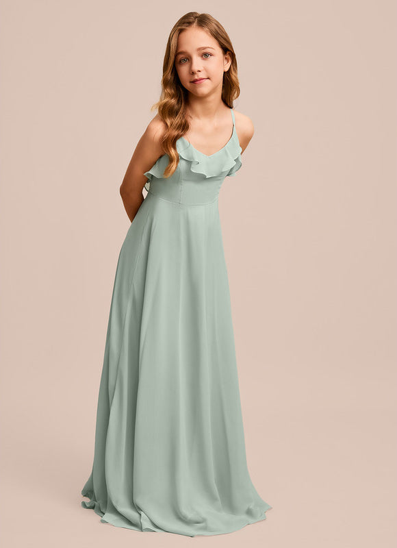 Robe Demoiselle D'Honneur Verte Éthérée - gallery 5