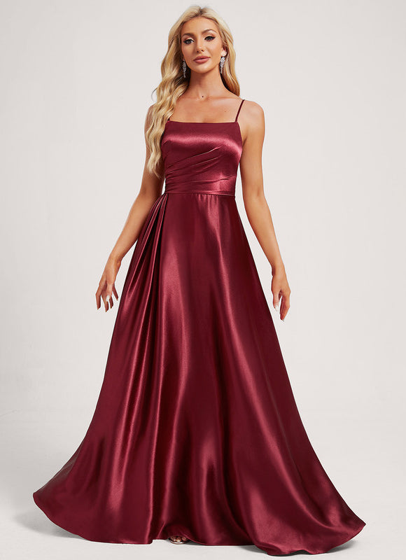 Robe Demoiselle D'Honneur Champagne Satin - gallery 1