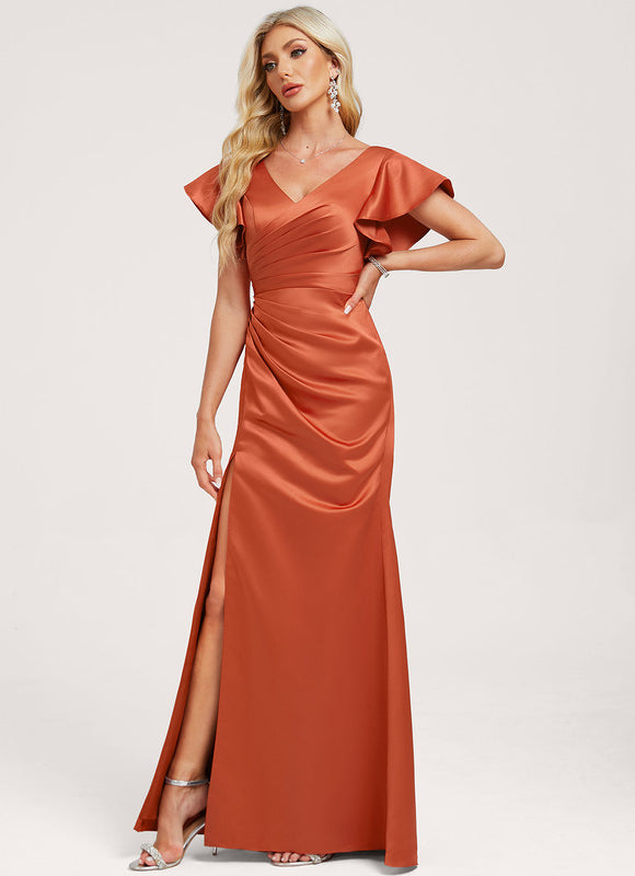 Robe Demoiselle D'Honneur Satin Vert Tendre - gallery 1