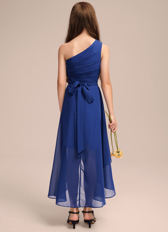 Robe Demoiselle D'Honneur Bleu Vif Cascade - gallery 4