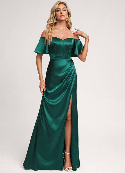 Robe Demoiselle D'Honneur Satin Cuivré