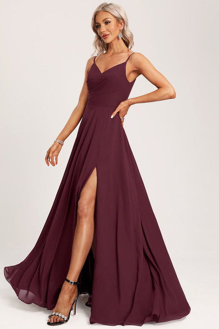 Robe Demoiselle D'Honneur Mousseline Beige - gallery 1