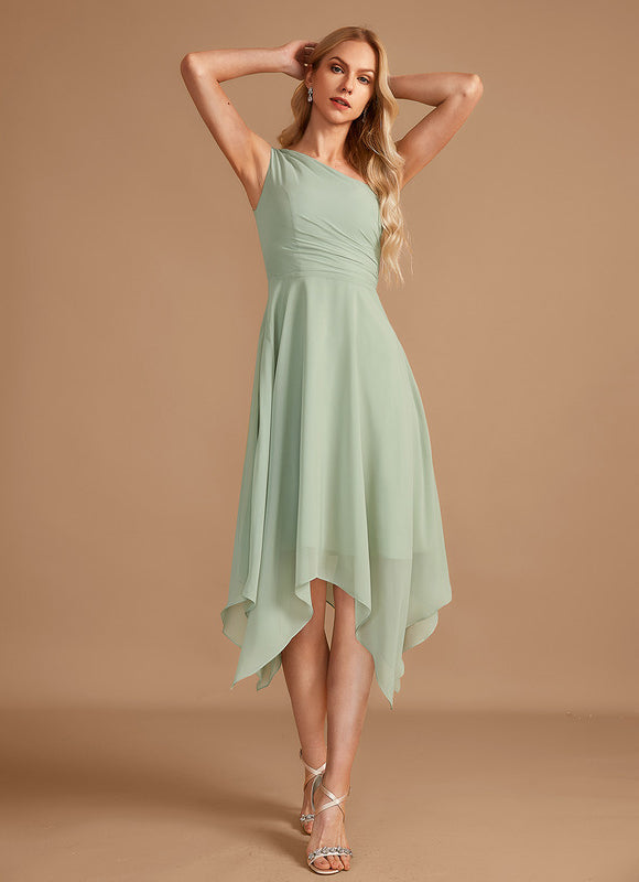 Robe Demoiselle D'Honneur Chiffon Rose - gallery 2