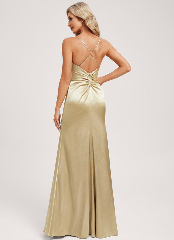 Robe Demoiselle D'Honneur Ombre De Satin Éclatant - gallery 5