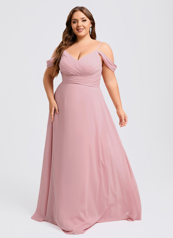 Robe Demoiselle D'Honneur Fluide Beige - gallery 7