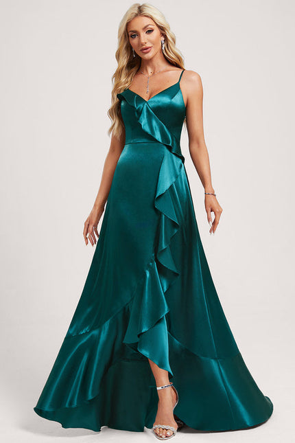 Robe Demoiselle D'Honneur En Satin - gallery 1