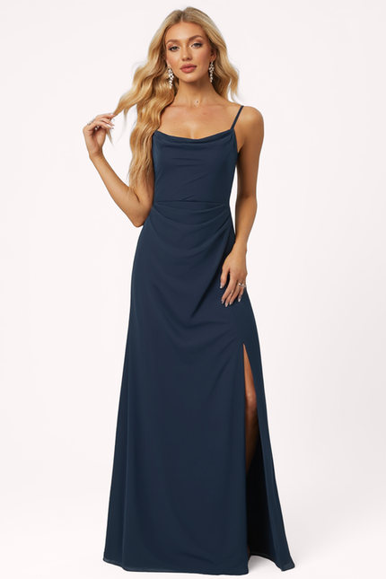 Robe Longue Fluide Demoiselle D'Honneur - gallery 5