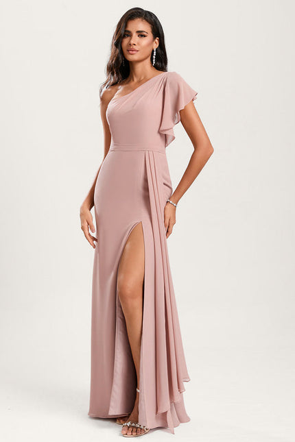 Robe Sirene Demoiselle D'Honneur Rose Pale - gallery 1