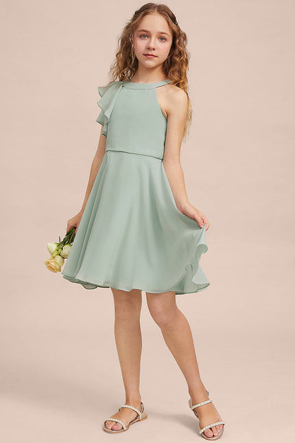 Robe Demoiselle D'Honneur Flou Menthe - gallery 1