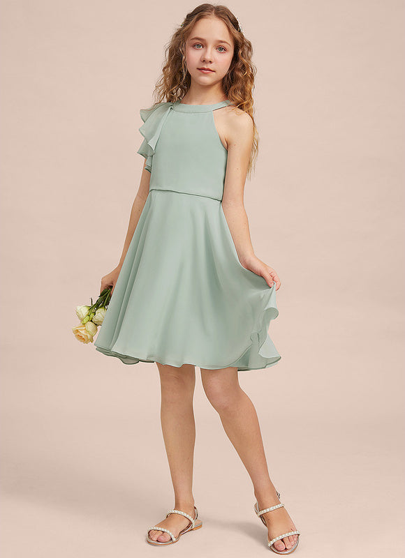 Robe Demoiselle D'Honneur Flou Menthe - gallery 1