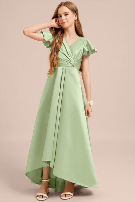 Robe Demoiselle D'Honneur Asymétrique Marine