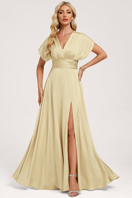 Robe Demoiselle D'Honneur Jaune Pale - gallery 9