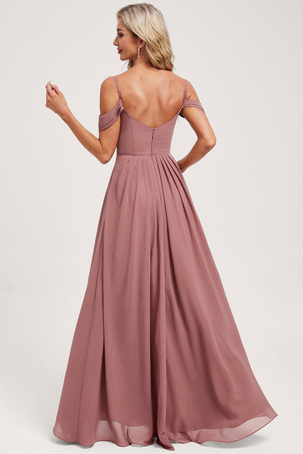 Robe Demoiselle D'Honneur Éthérée Rose - gallery 4