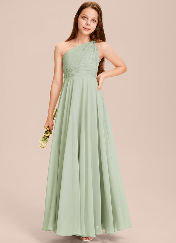 Robe Demoiselle D'Honneur Vert Poudré Élégant