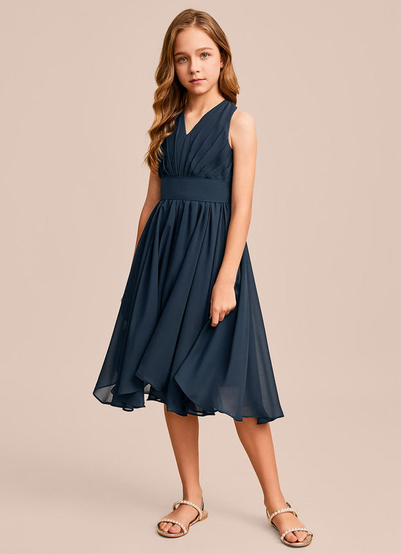 Robe Demoiselle D'Honneur Ailée Vert Pastel - gallery 1