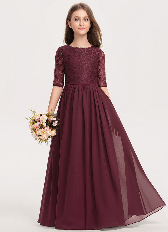 Robe Demoiselle D'Honneur Élégante Enfantine