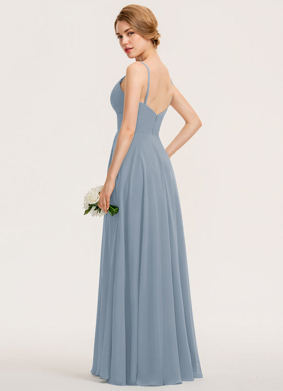 Robe Demoiselle D'Honneur Élégante Bordeaux - gallery 3
