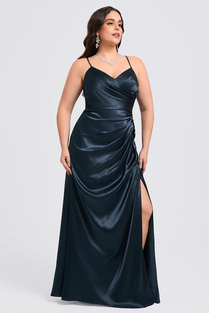 Robe Longue Satin Demoiselle D'Honneur - gallery 9