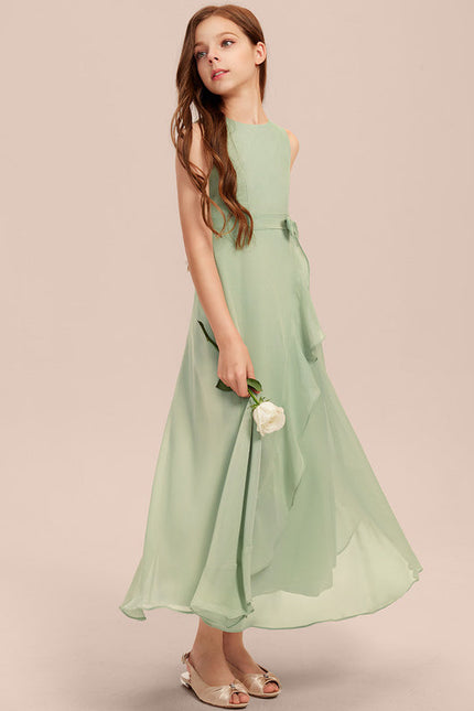 Robe Demoiselle D'Honneur Vert Douceur Flottante - gallery 2