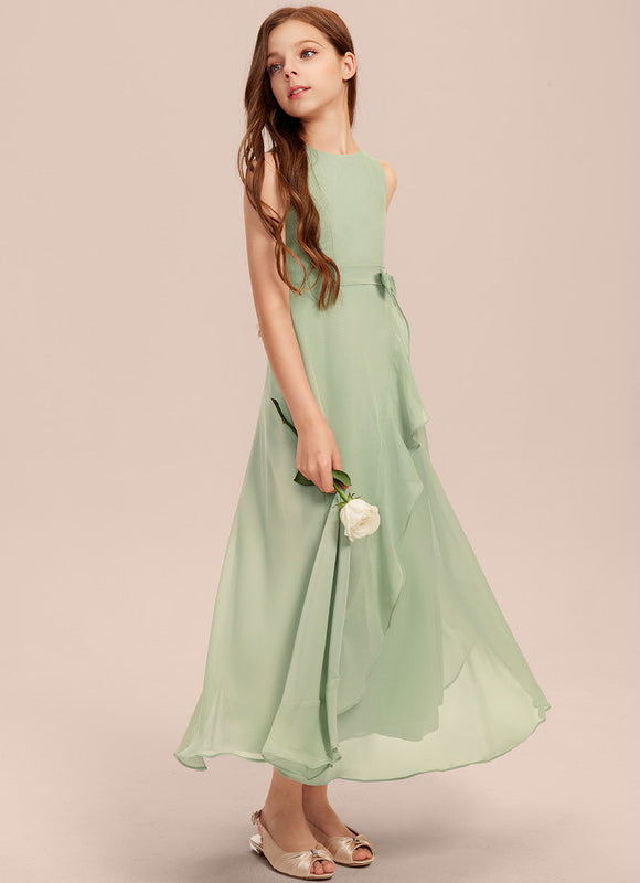 Robe Demoiselle D'Honneur Vert Douceur Flottante - gallery 2