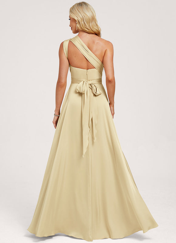 Robe Demoiselle D'Honneur Jaune Pale - gallery 3