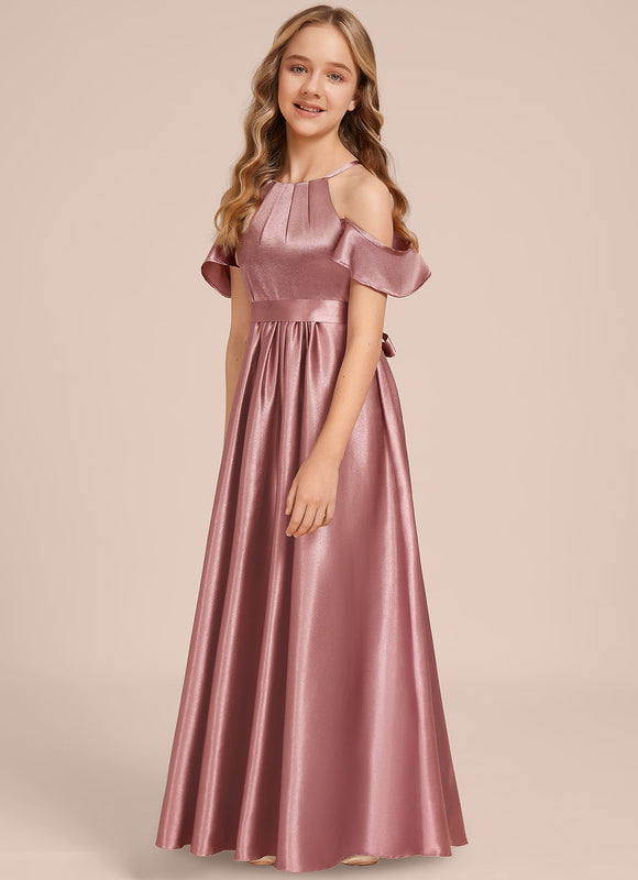Robe Demoiselle D'Honneur Satin Bordeaux - gallery 3