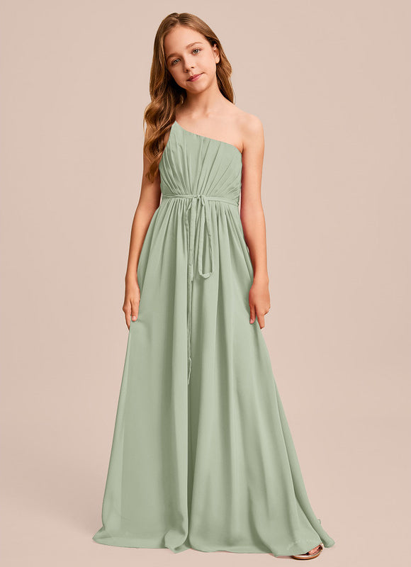 Robe Demoiselle D'Honneur Vert Poudré Élégant