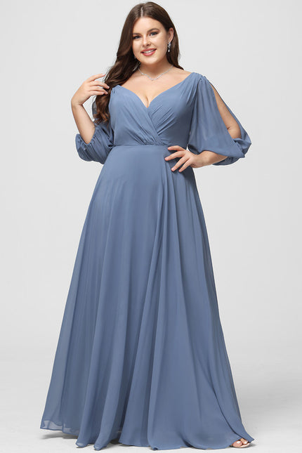Robe Demoiselle D'Honneur À Volants Rose Pâle - gallery 6
