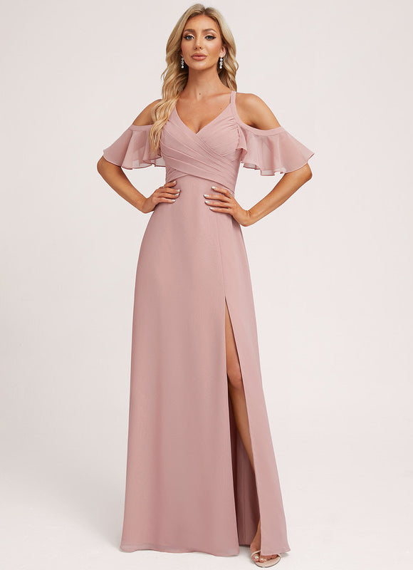 Robe Demoiselle D'Honneur Fluide Ciel - gallery 2