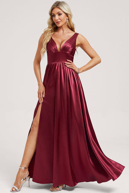 Robe Longue Satin Demoiselle D'Honneur - gallery 2