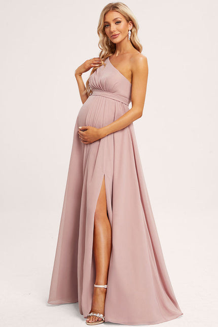 Robe Demoiselle D'Honneur Asymétrique Sable - gallery 1