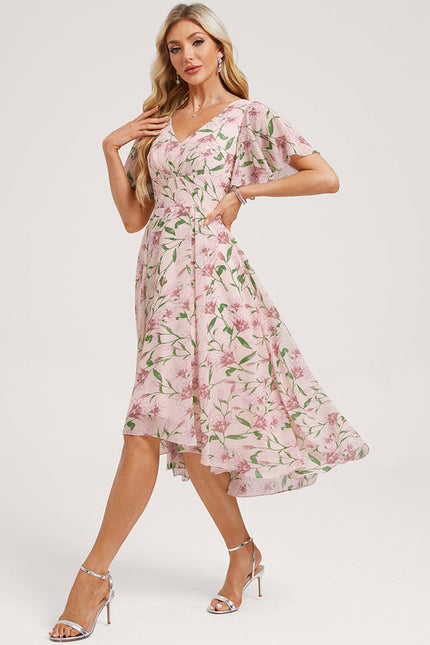 Robe Demoiselle D'Honneur Asymétrique Fluide - gallery 4