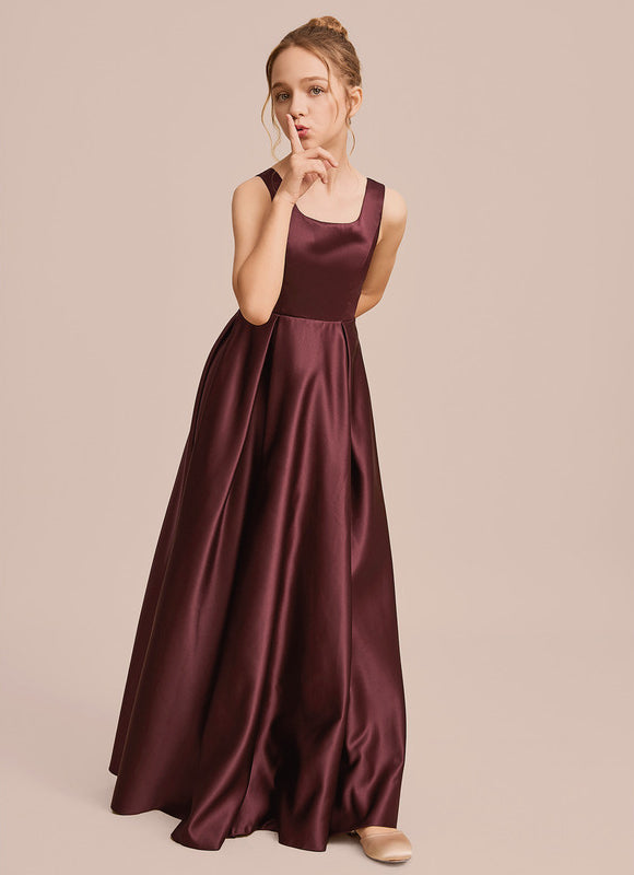 Robe Demoiselle D'Honneur Satinée Ciel - gallery 6