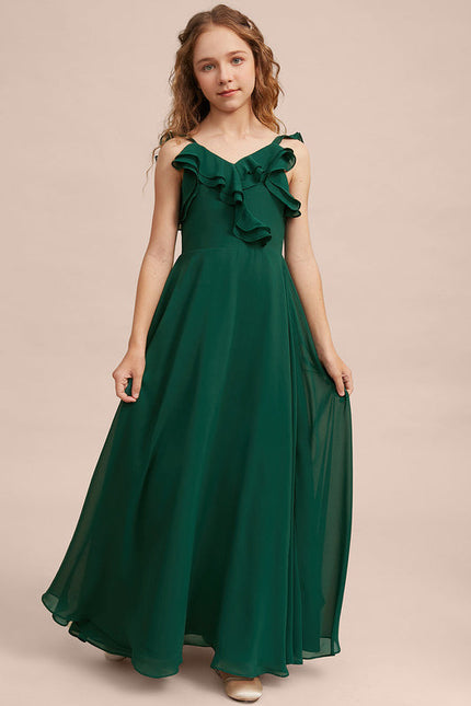 Robe Demoiselle D'Honneur Verte Éthérée - gallery 5