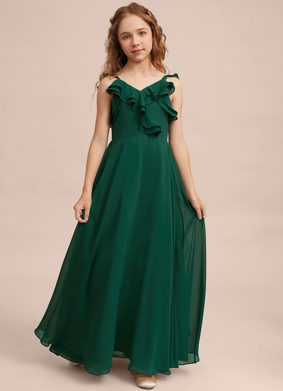Robe Demoiselle D'Honneur Verte Éthérée - gallery 5