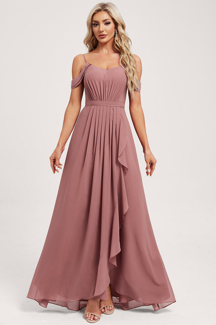 Robe Demoiselle D'Honneur Éthérée Rose
