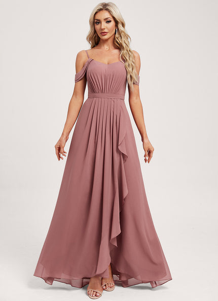 Robe Demoiselle D'Honneur Éthérée Rose