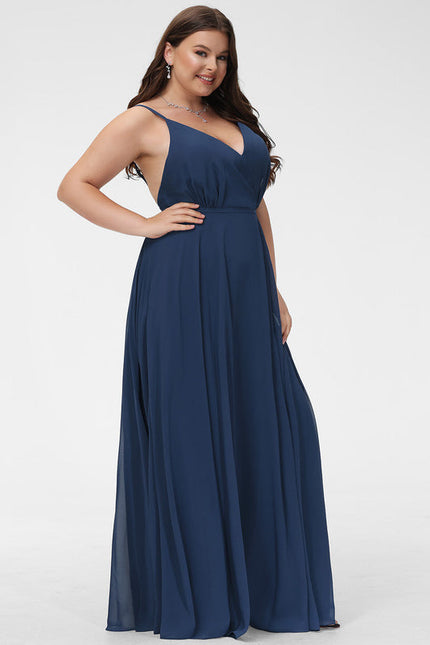 Robe Demoiselle D'Honneur Mousseline Beige - gallery 7