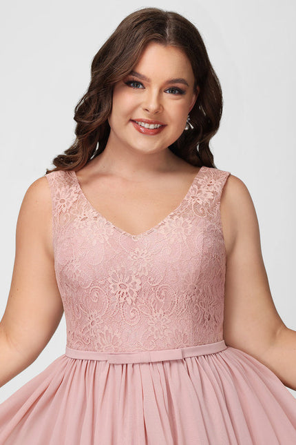 Robe Demoiselle D'Honneur Rose Éclatante - gallery 5