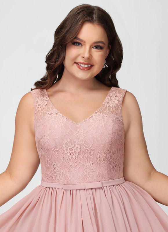 Robe Demoiselle D'Honneur Rose Éclatante - gallery 5