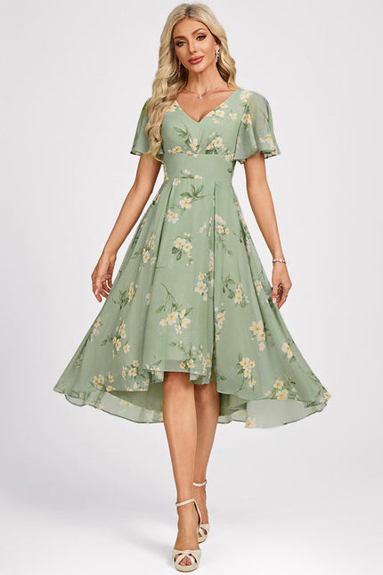 Robe Demoiselle D'Honneur Asymétrique Fluide